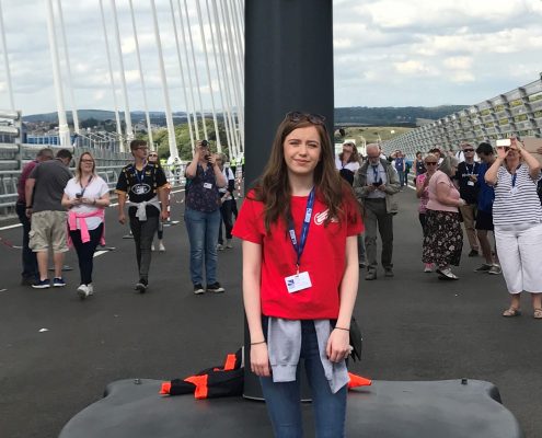 Alana, employee of a Courier in Scotland on the Queensferry Crossing