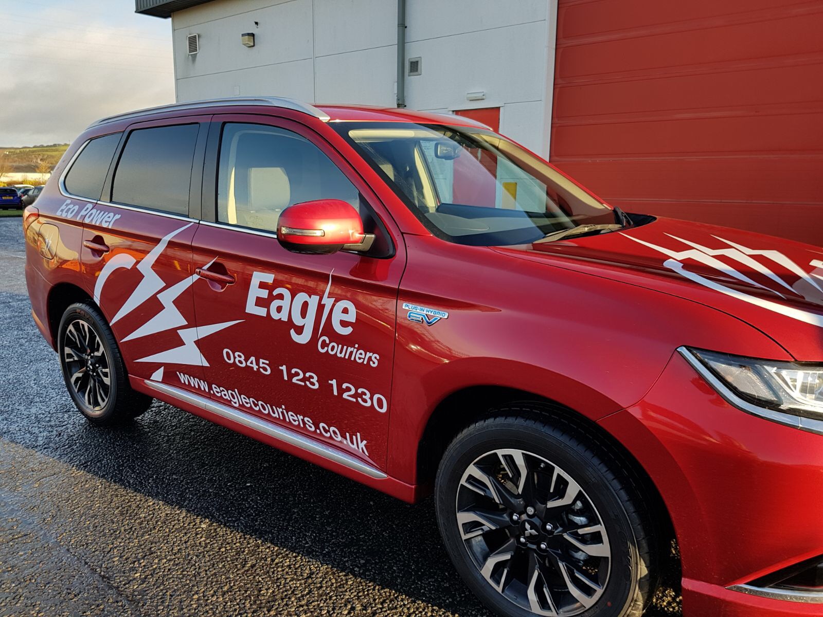 Eagle Courier's hybrid electric Mitsubishi vehicle
