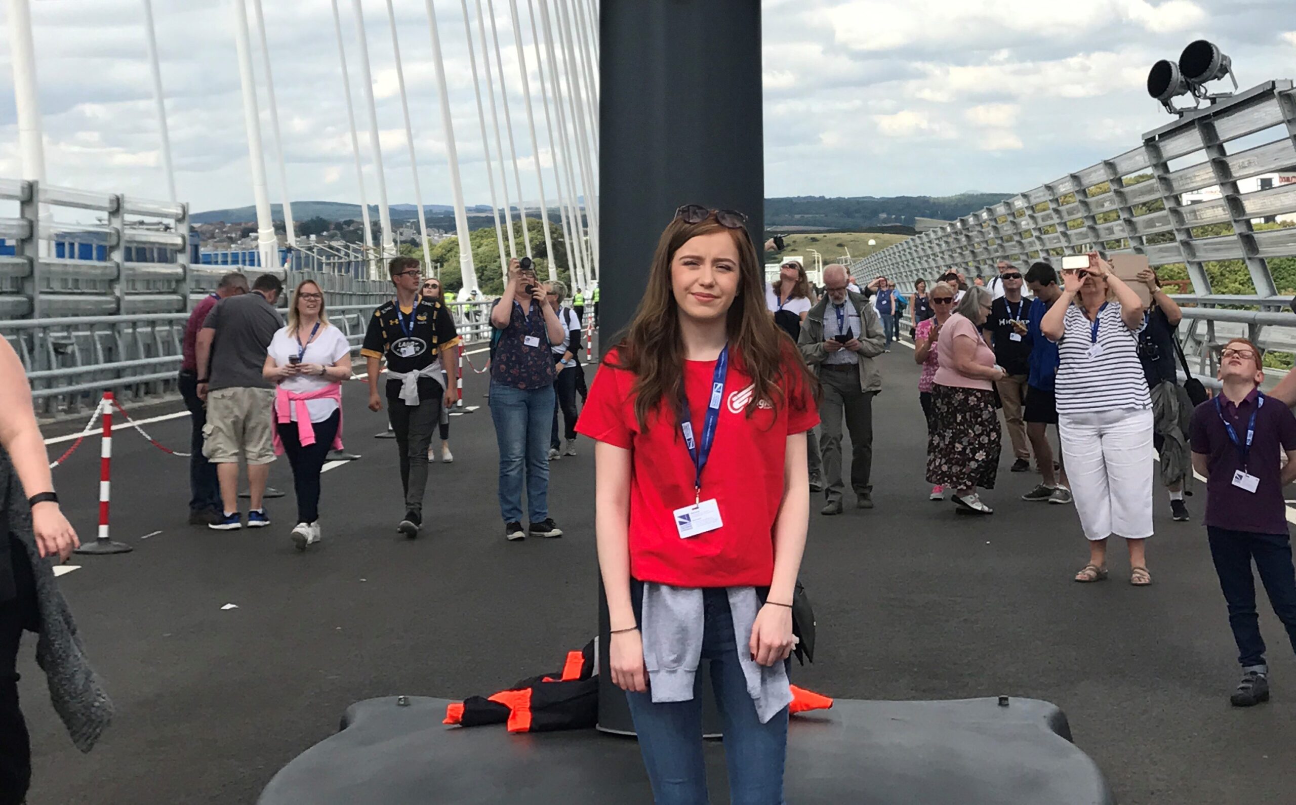 Alana, employee of a Courier in Scotland on the Queensferry Crossing