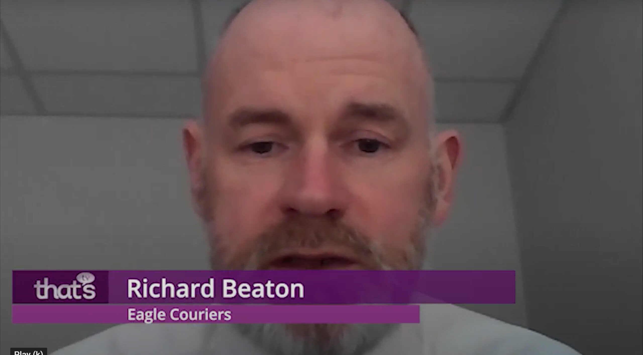 Richard Beaton of Scottish Courier company Eagle Couriers on That's TV