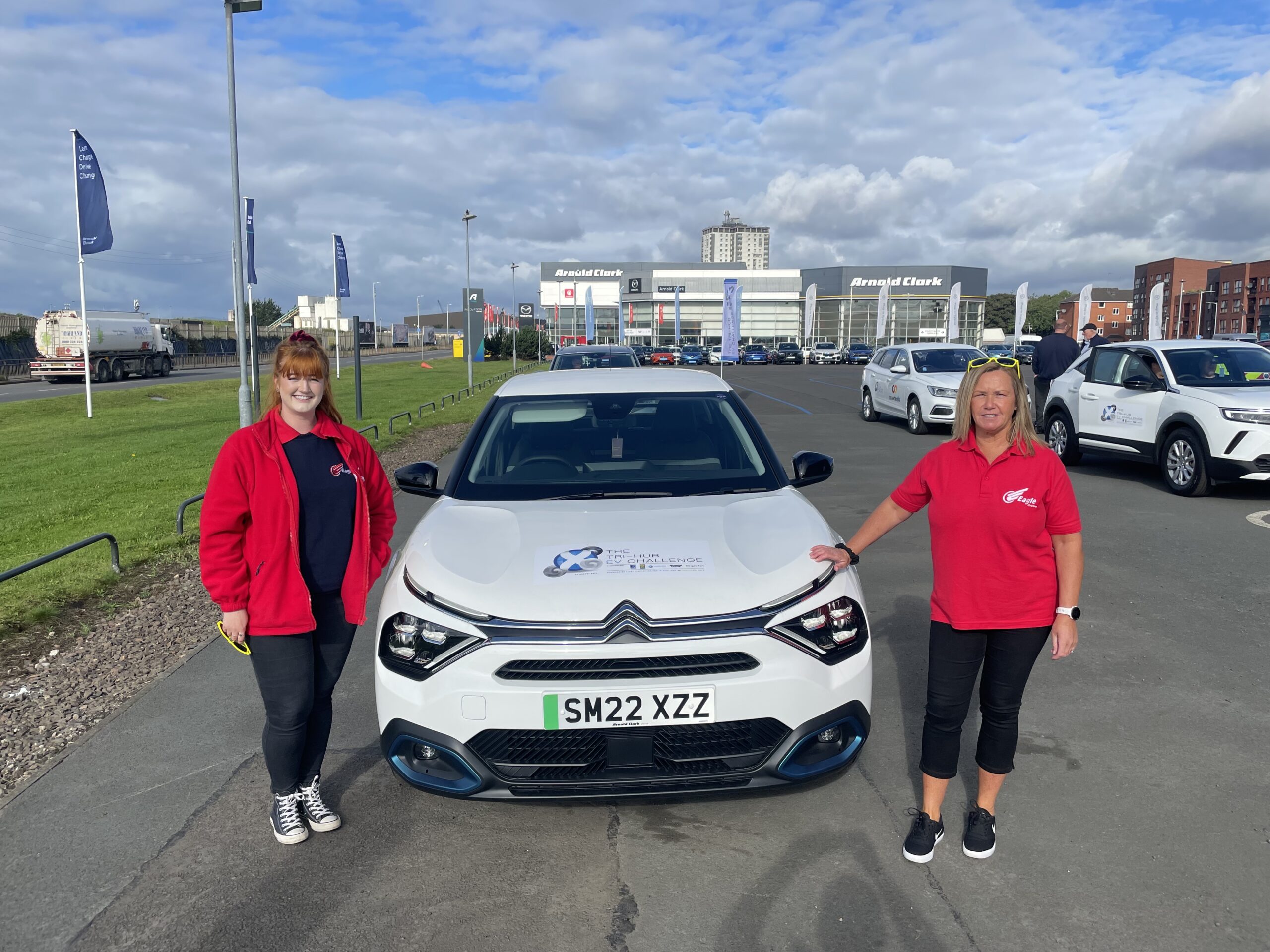 Delivery services Scotland feature Courier duo secure victory in 200-mile EV challenge